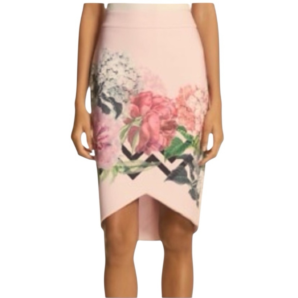 Ted Baker Skirt NWOT Gorgeous Floral W/ Unique Design Size 3